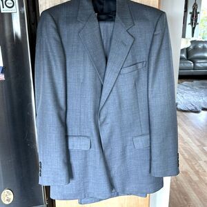 Vintage Pierre Cardin Paris New York 3 piece suit  pants vest jacket Blue 42R